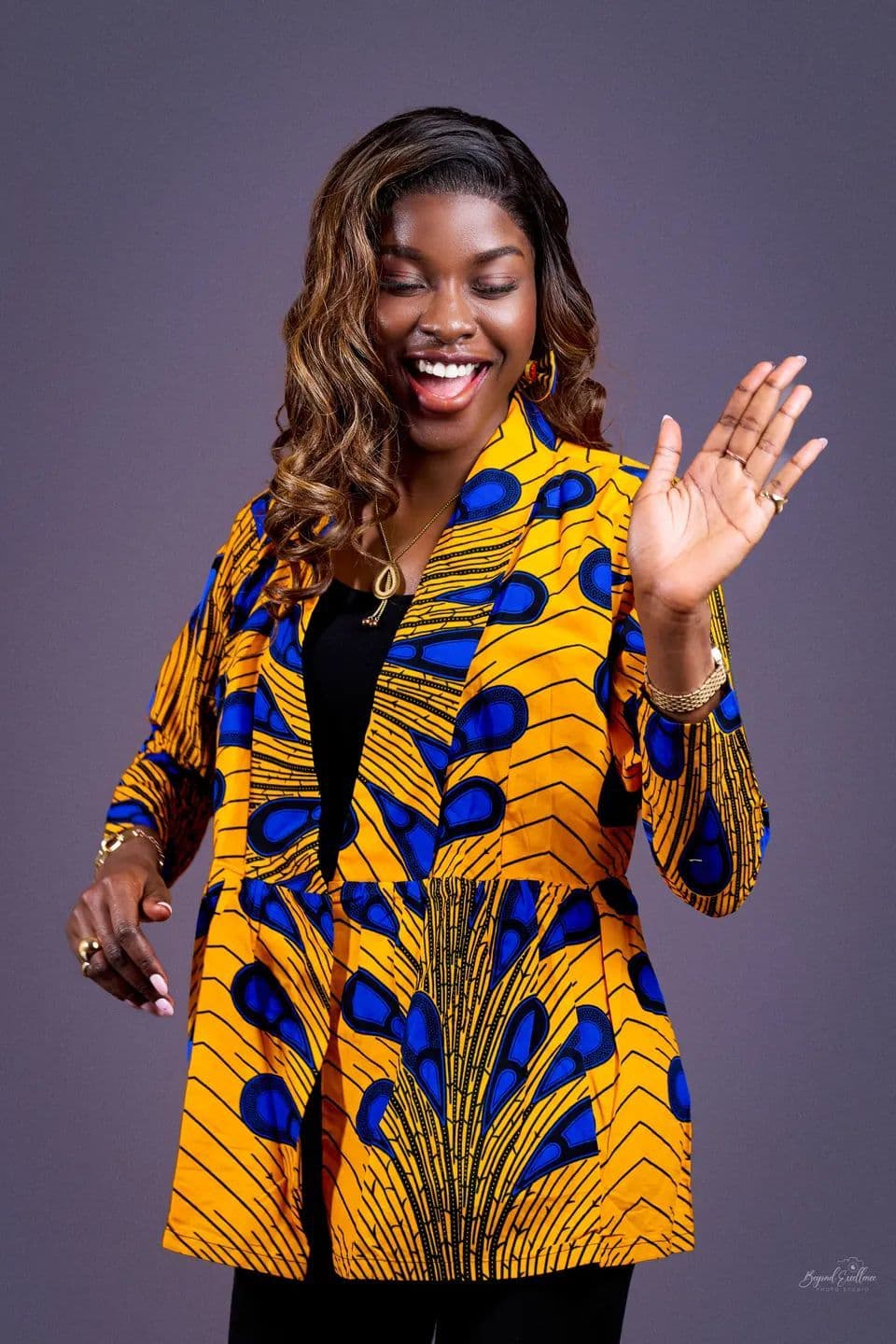 Ankara Silk Gown